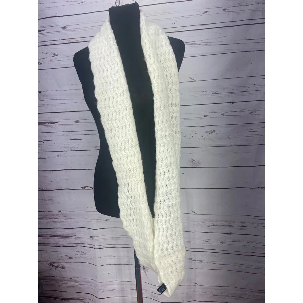 A.N.A White Cream Color Cable Knit Infinity‎ Wrap Scarf